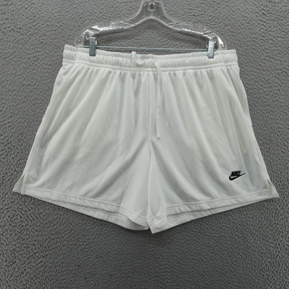Nike Mens Club Mesh Flow Shorts White XXL Standard Fit Above Knee NEW